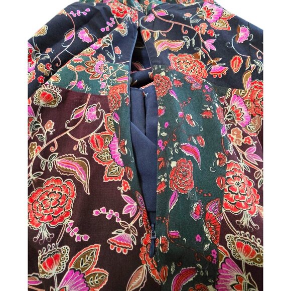 Cabi Festive Long Sleeve Floral Boho Maxi Dress Sz S - Picture 7 of 11